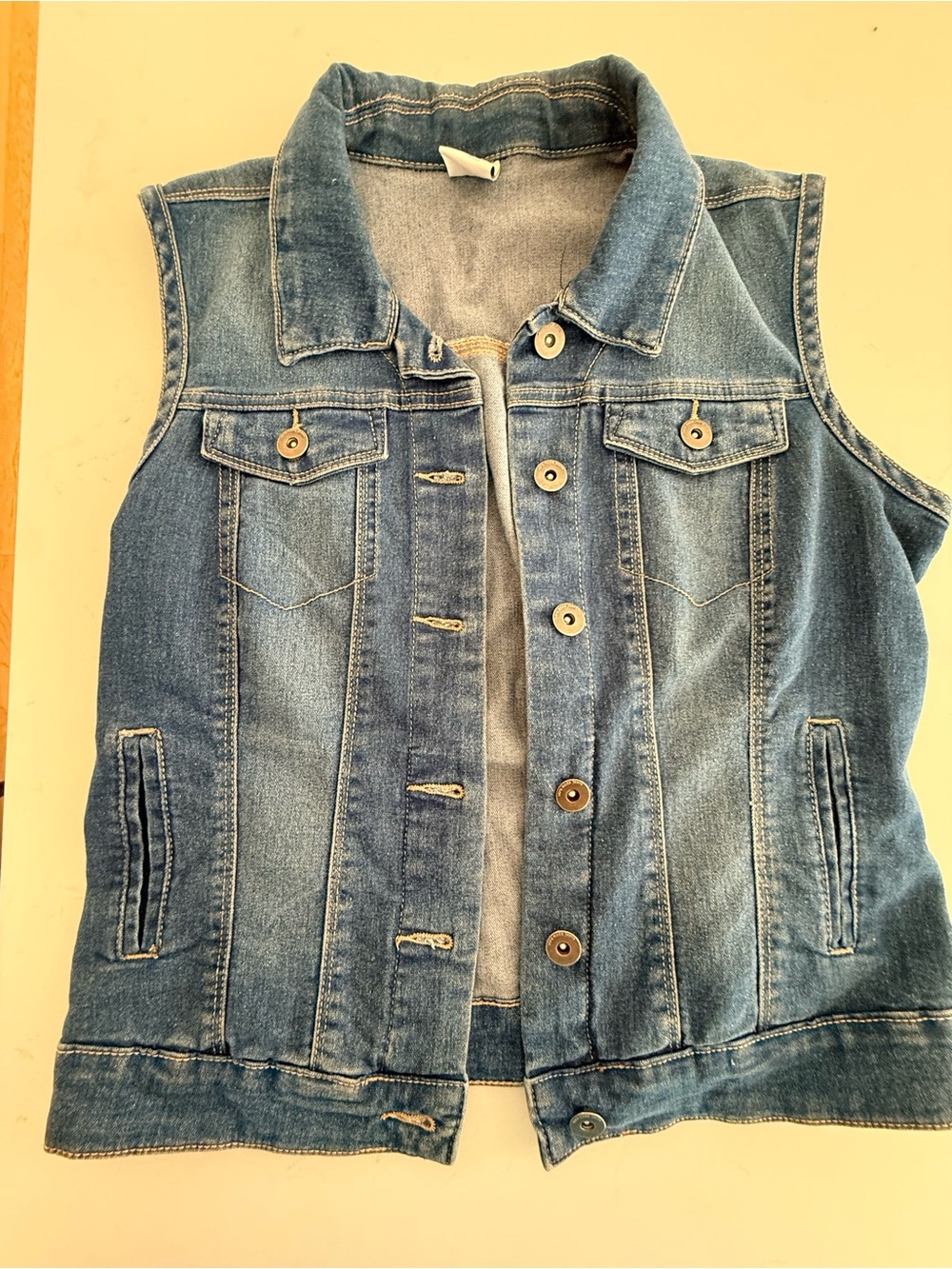 Y2K vintage Vero Moda Classic Denim Vest - Blue Women Jeans Vest